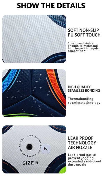 العالم أرخص سعر رسمي حجم 5 سلس كرة القدم الأصلية كرات التدريب لكرة القدم فوتبول World's Cheapest Official Size 5 Seamless Original Soccer Training Balls Football Futbol