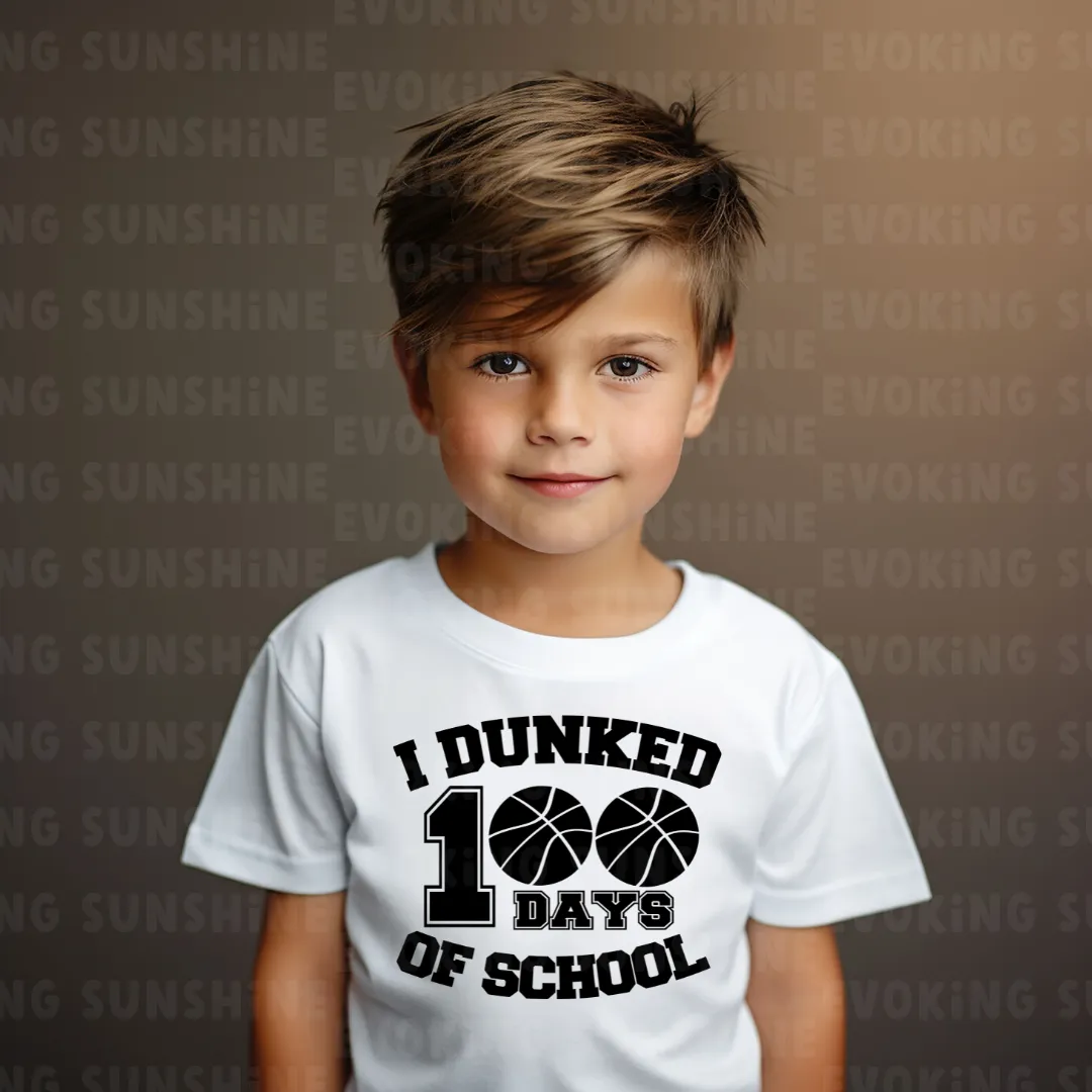 100 Day of School Basketball T-Shirt, School Spirt, Youth shirt