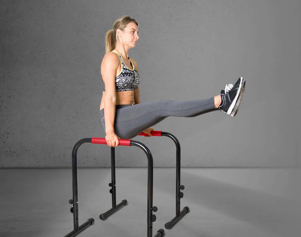 Adjustable Steel Parallel Bars with Soft Grips, Pair - Cortex