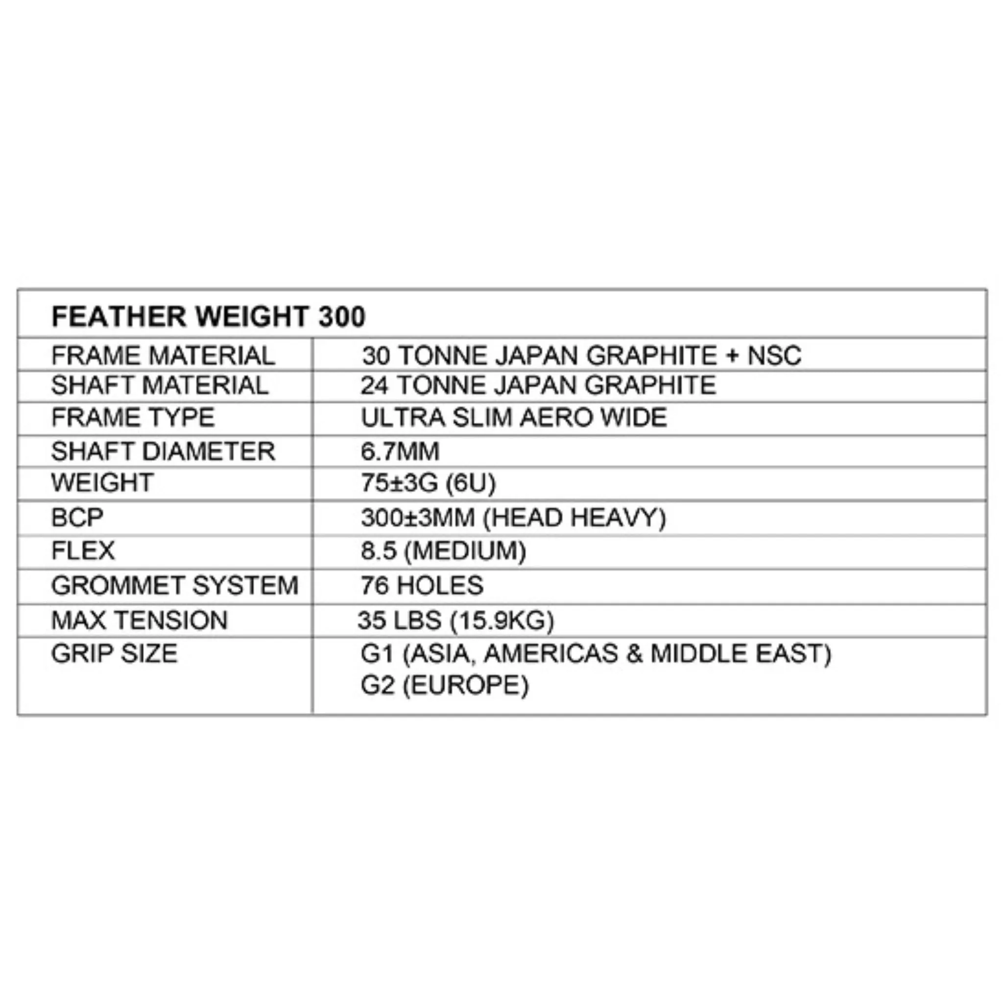 APACS Feather Weight 300 Badminton Racket