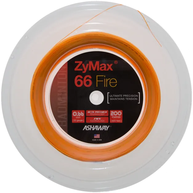 Ashaway Zymax 66 Fire Badminton String Reel (200m)