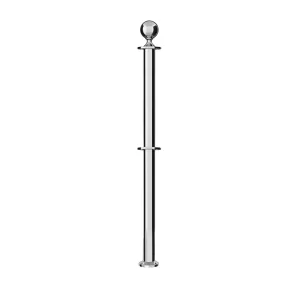 Ball Top Dual Rope Stanchion with Fixed Base - Montour Line CXLineDF