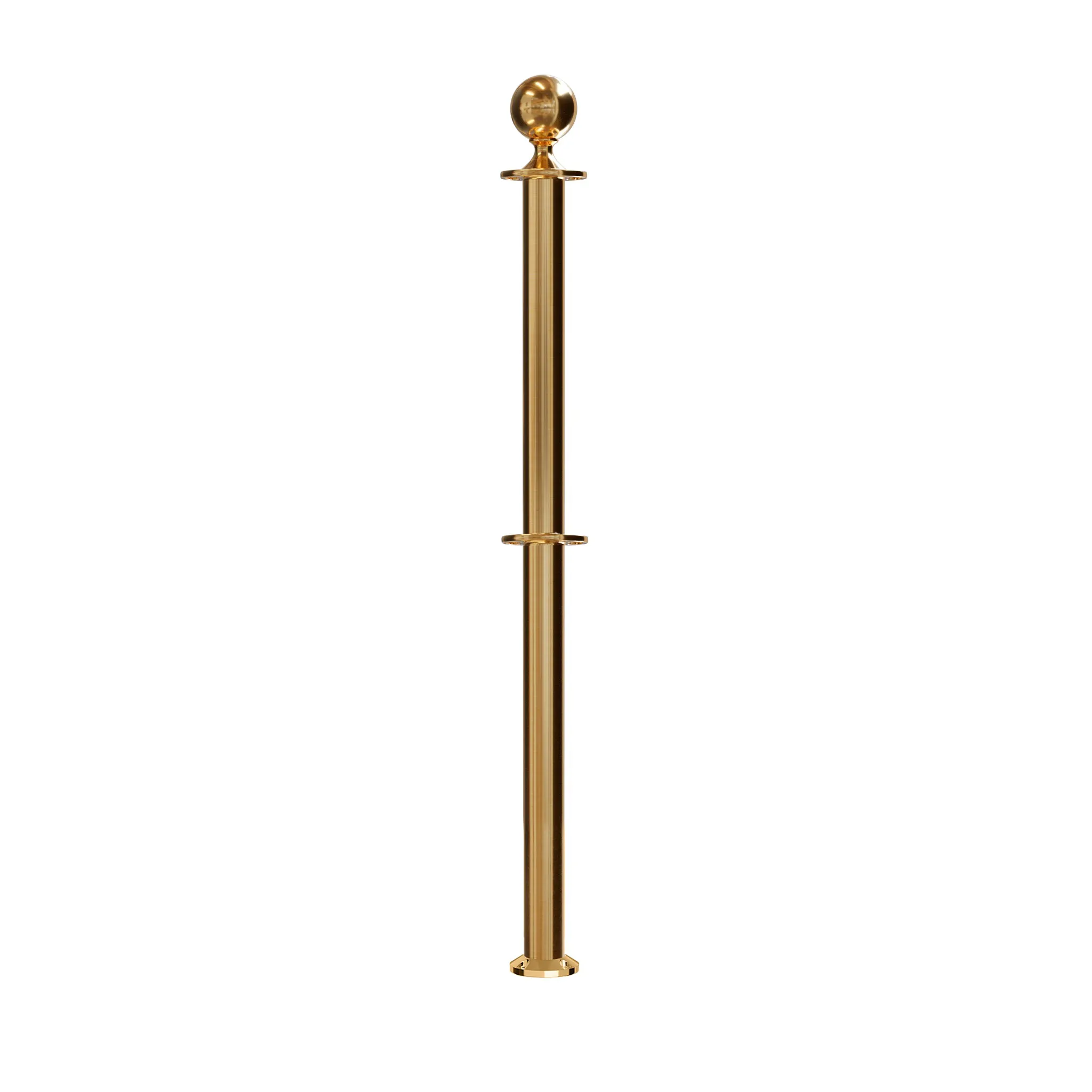 Ball Top Dual Rope Stanchion with Fixed Base - Montour Line CXLineDF