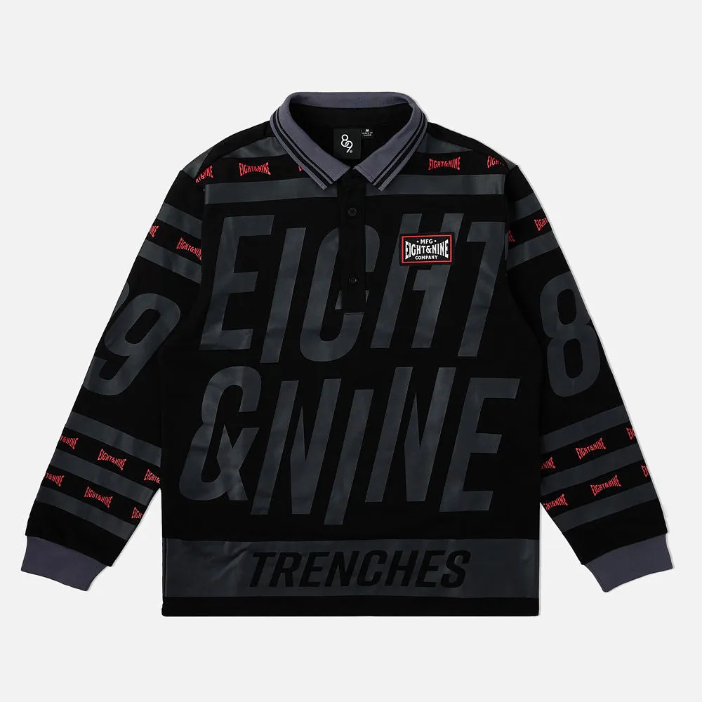Bars Rugby Shirt Black
