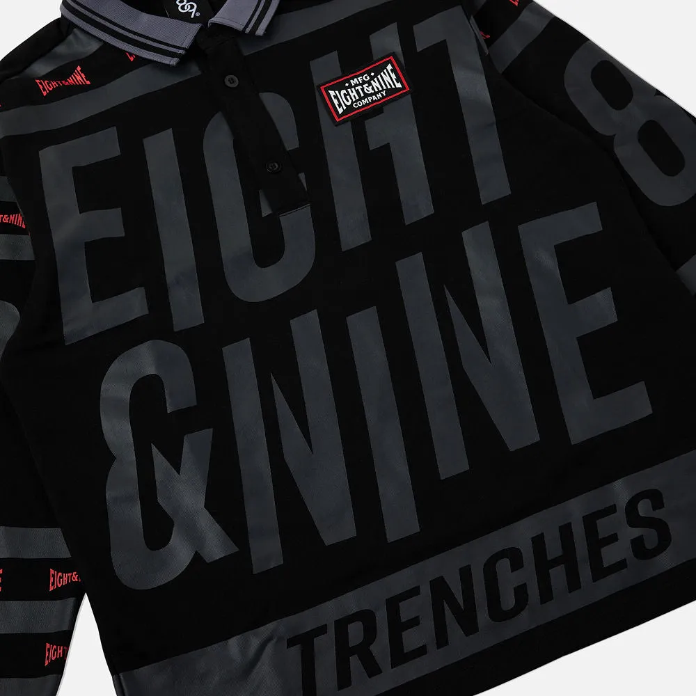 Bars Rugby Shirt Black