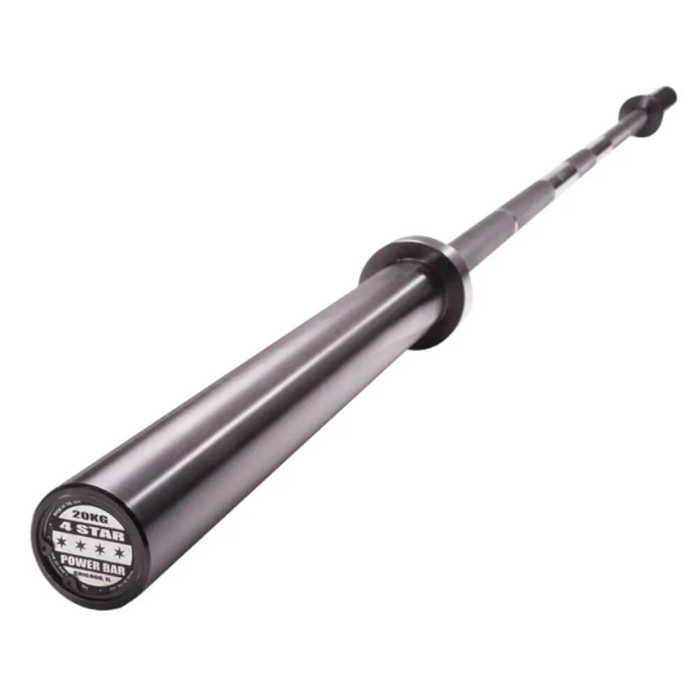 Body-Solid 7' Black 4-Star Olympic Power Bar OB864STAR