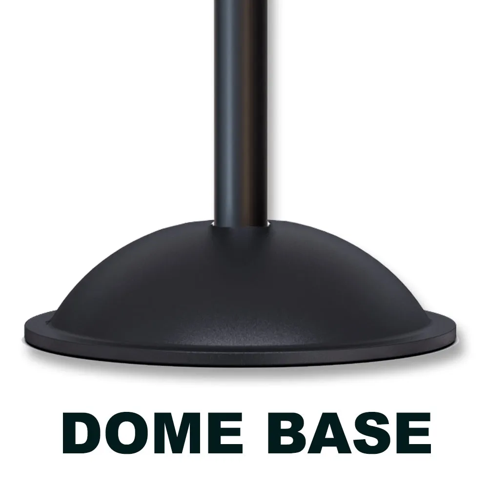 Flat Top Post and Rope Stanchion with Dome Base - Montour Line CDLine