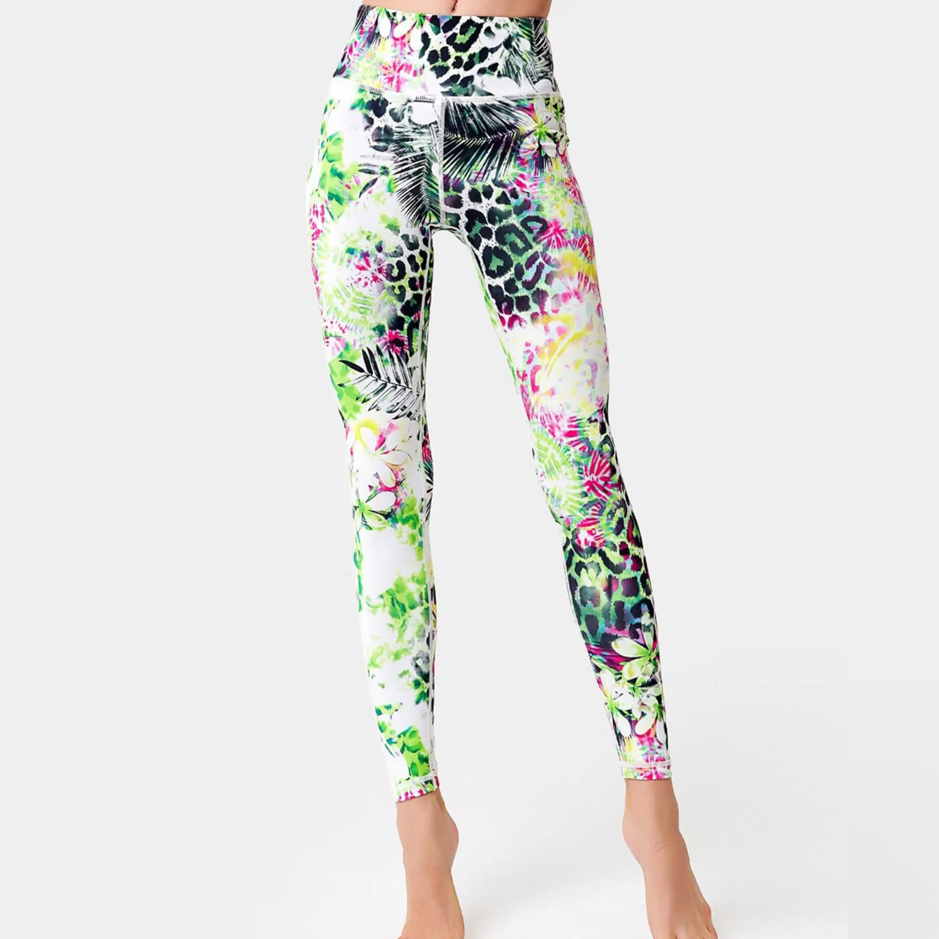 High Quality Women'S Sports Fitness Pants High Waist Lift Hip Printed Yoga Pant