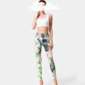 High Quality Women'S Sports Fitness Pants High Waist Lift Hip Printed Yoga Pant