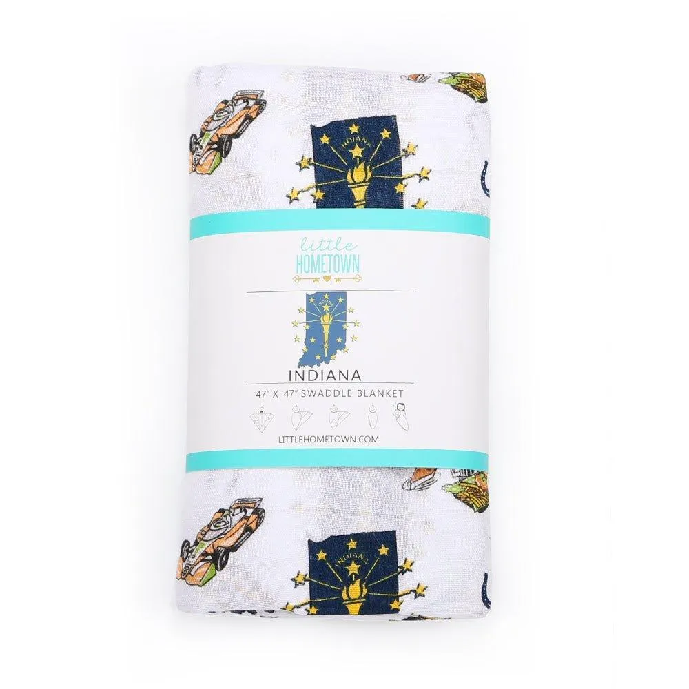 Indiana Baby Muslin Swaddle Receiving Blanket