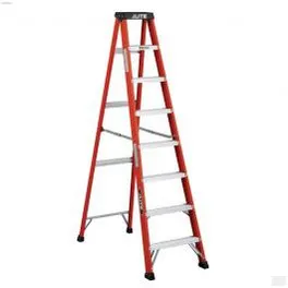 Lite 8-Feet Fiberglass Stepladder - Orange [LP-90897]
