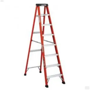 Lite 8-Feet Fiberglass Stepladder - Orange [LP-90897]