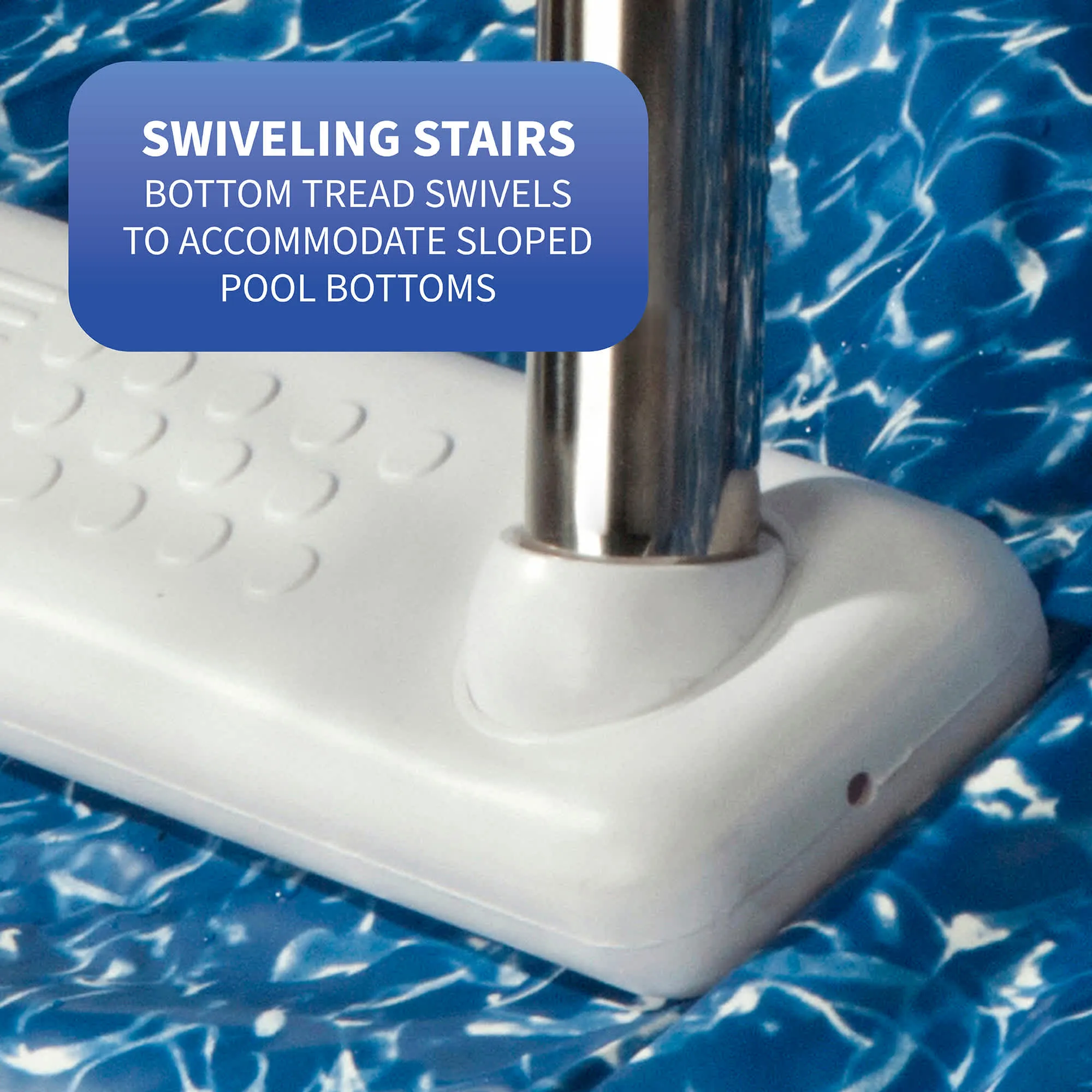 Premium Stainless Steel In-Pool Ladder for Above Ground Pools