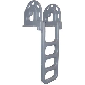 Roto-Molded Grey 4-Step Swing-up Dock Ladder