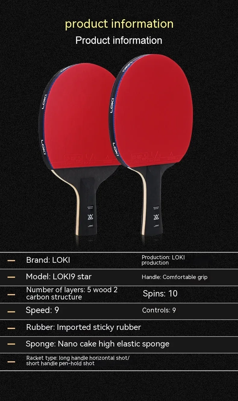 Table Tennis Rackets High-grade Carbon Baseboard Finished Racket Competition
