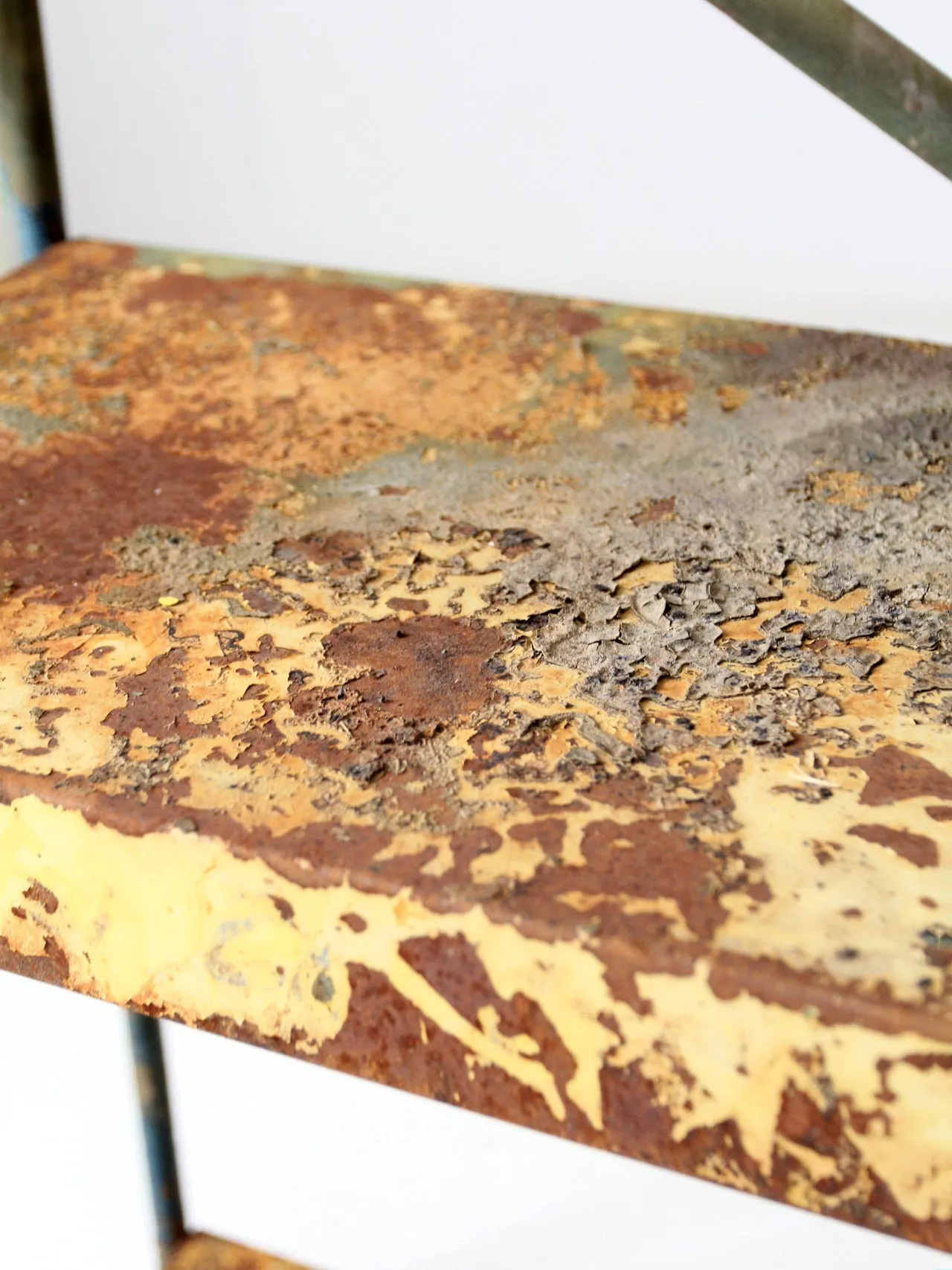 vintage industrial metal shelves